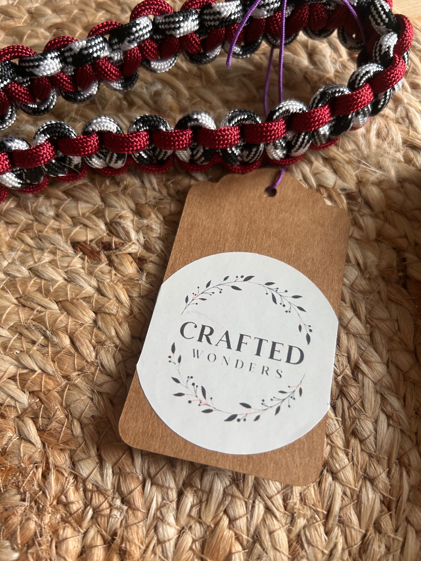 Handmade by Crafted Wonders - Paracord lead and whistle clip set