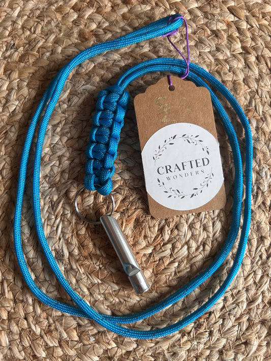 Handmade by Crafted Wonders - Paracord  whistle clip