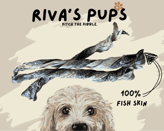 100% Fish Skin Twists – Naturally Air-Dried, Hand-Crafted Dental Chews
